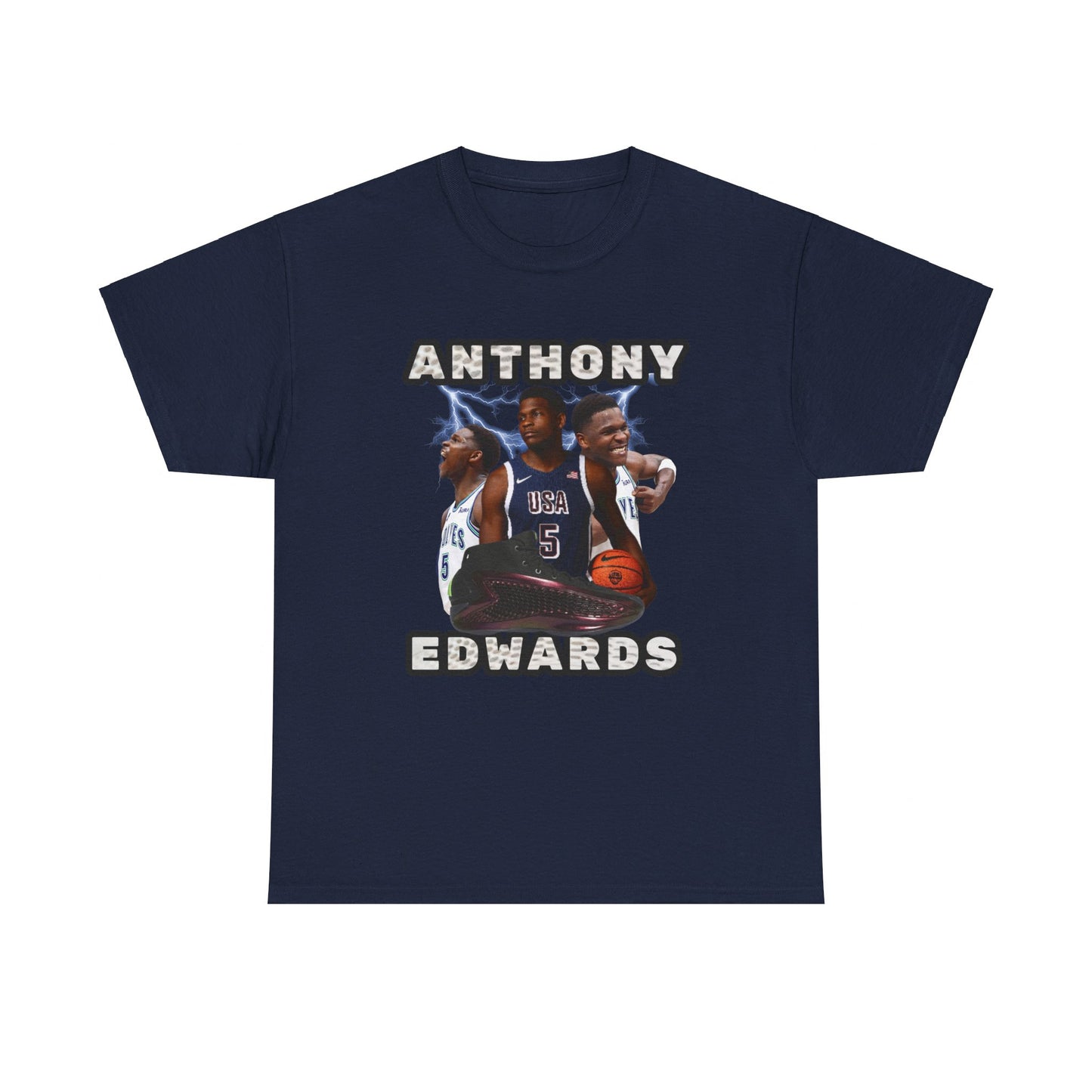 BLUE Anthony Edwards shirt Nba Tee Anthony Edwards poster png