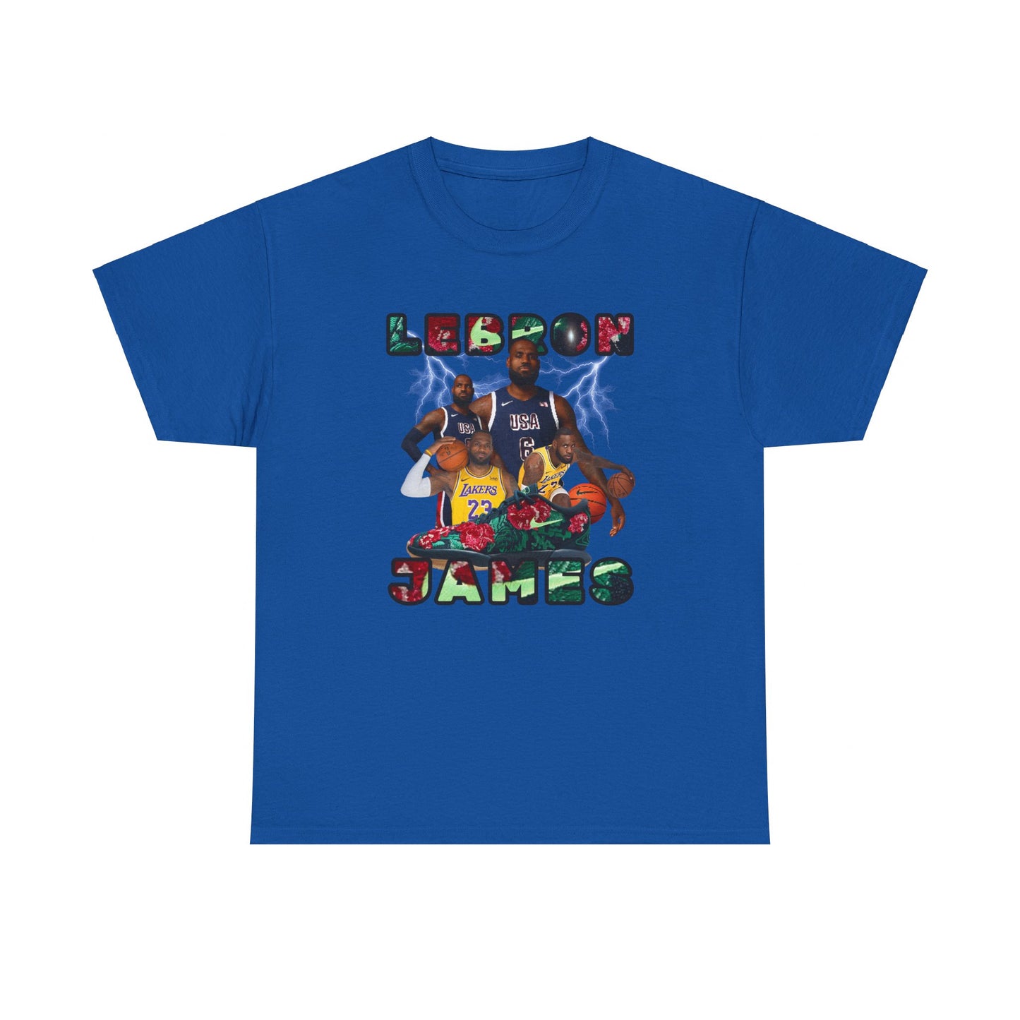 Lebron Lighting Printify Unisex Heavy Cotton Tee