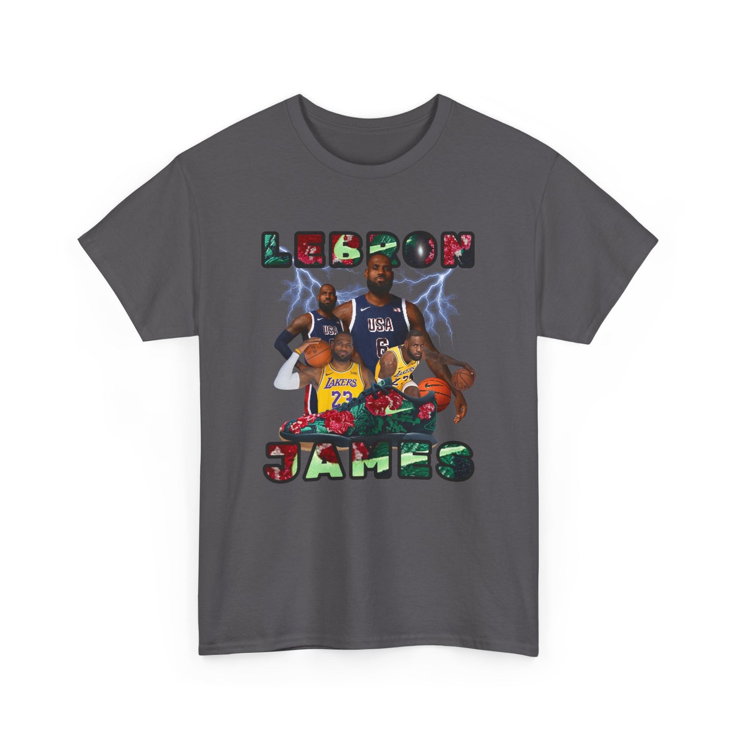 Lebron Lighting Printify Unisex Heavy Cotton Tee