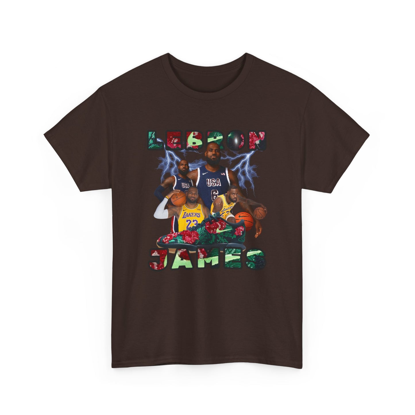 Lebron Lighting Printify Unisex Heavy Cotton Tee