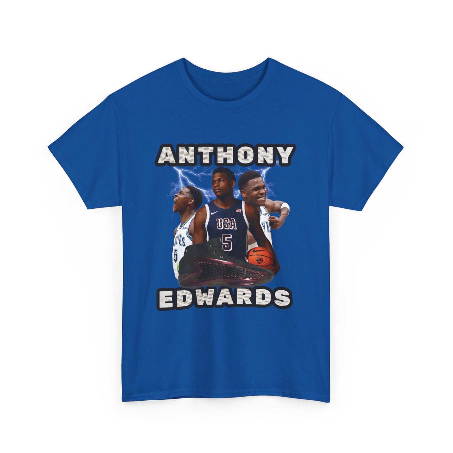 BLUE Anthony Edwards shirt Nba Tee Anthony Edwards poster png