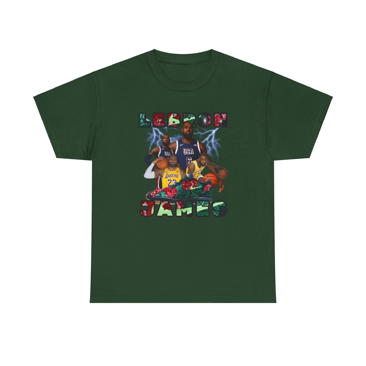 Lebron Lighting Printify Unisex Heavy Cotton Tee