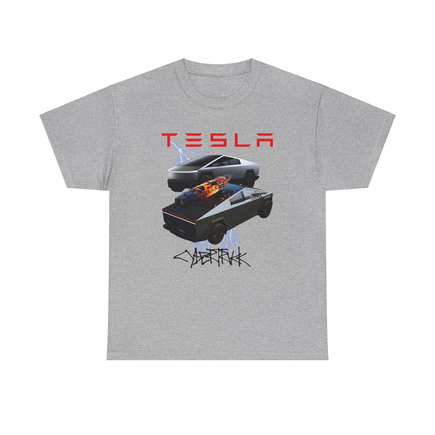 TESLA Double Truck Unisex Heavy Cotton Tee