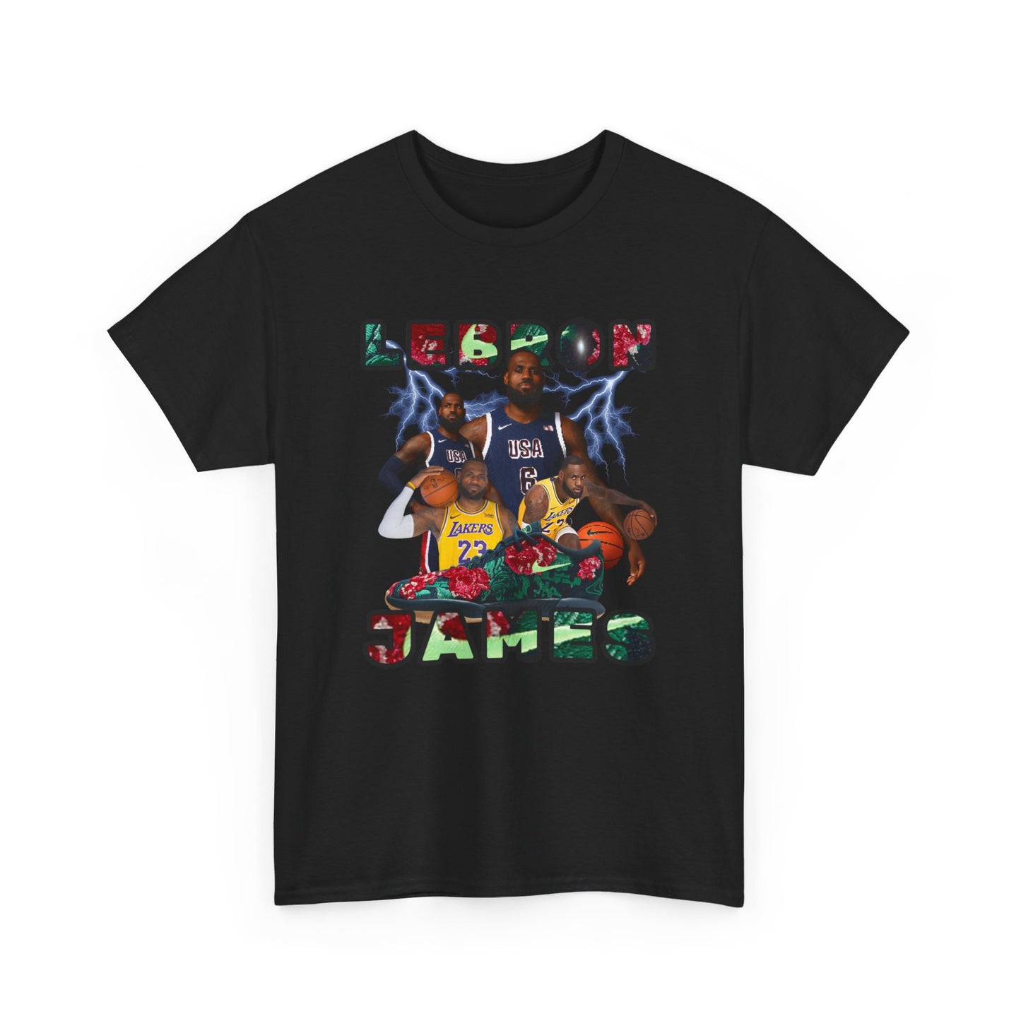 Lebron Lighting Printify Unisex Heavy Cotton Tee