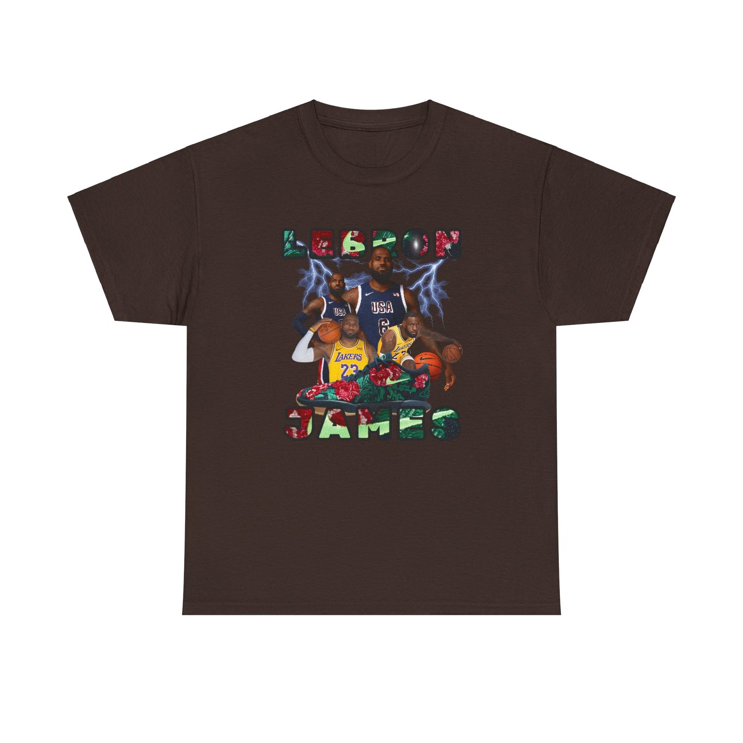 Lebron Lighting Printify Unisex Heavy Cotton Tee