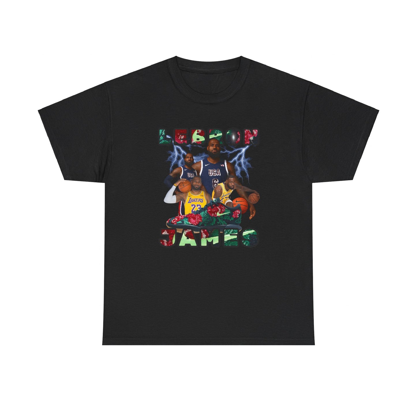 Lebron Lighting Printify Unisex Heavy Cotton Tee