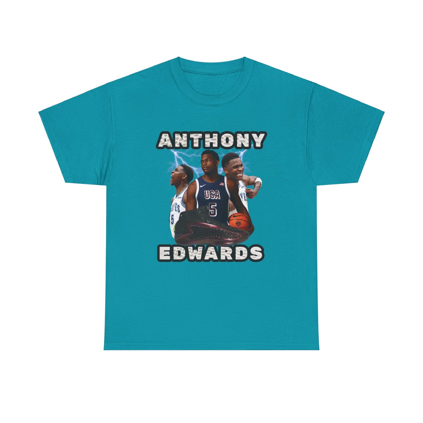 BLUE Anthony Edwards shirt Nba Tee Anthony Edwards poster png