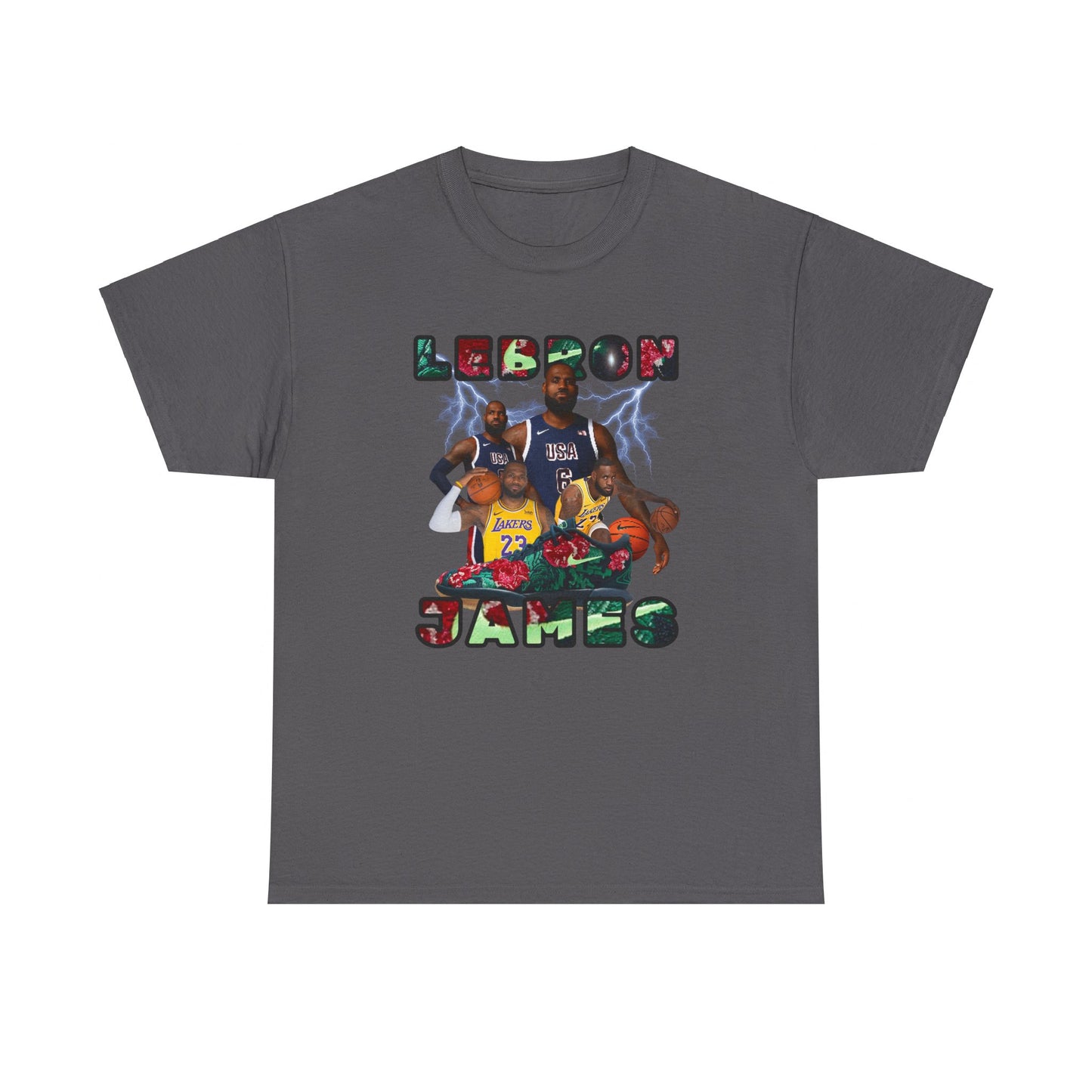 Lebron Lighting Printify Unisex Heavy Cotton Tee