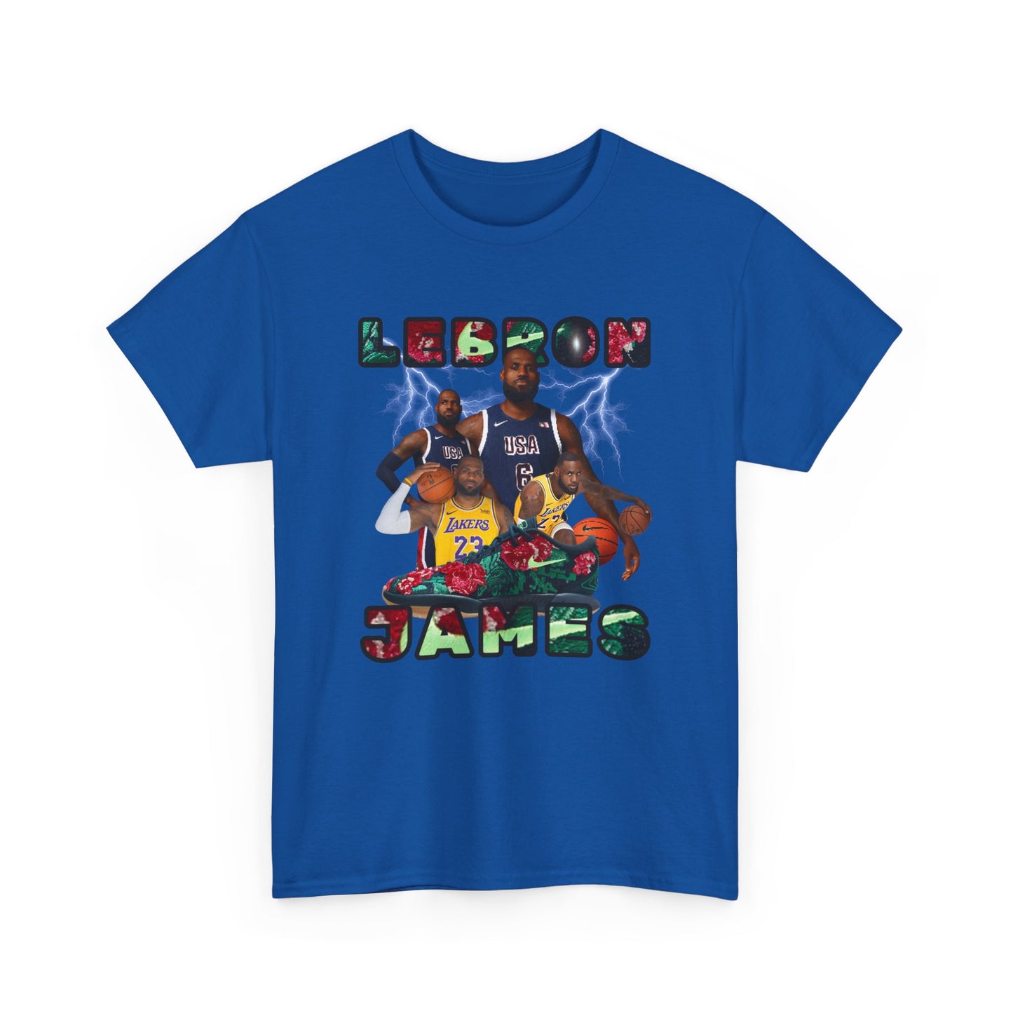 Lebron Lighting Printify Unisex Heavy Cotton Tee