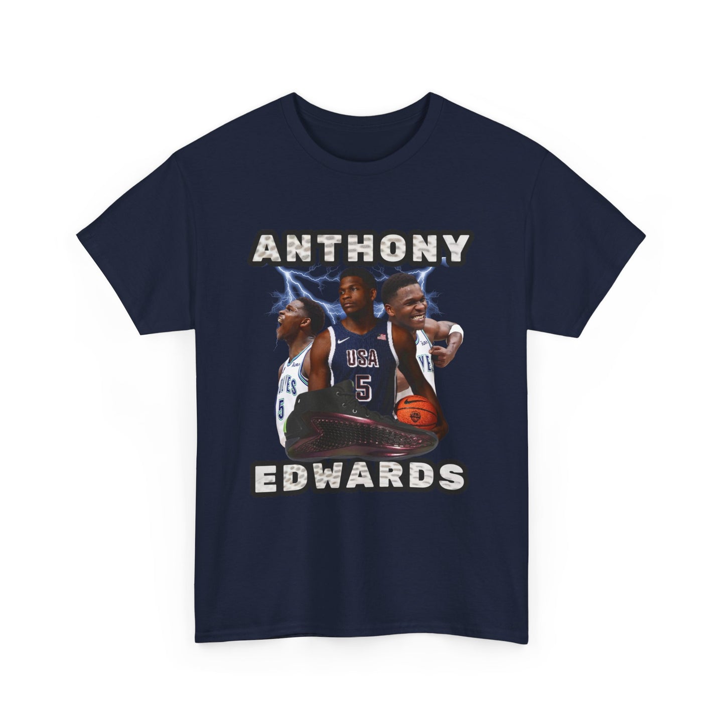 BLUE Anthony Edwards shirt Nba Tee Anthony Edwards poster png