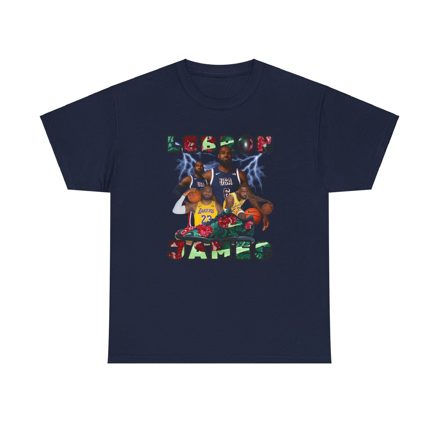 Lebron Lighting Printify Unisex Heavy Cotton Tee