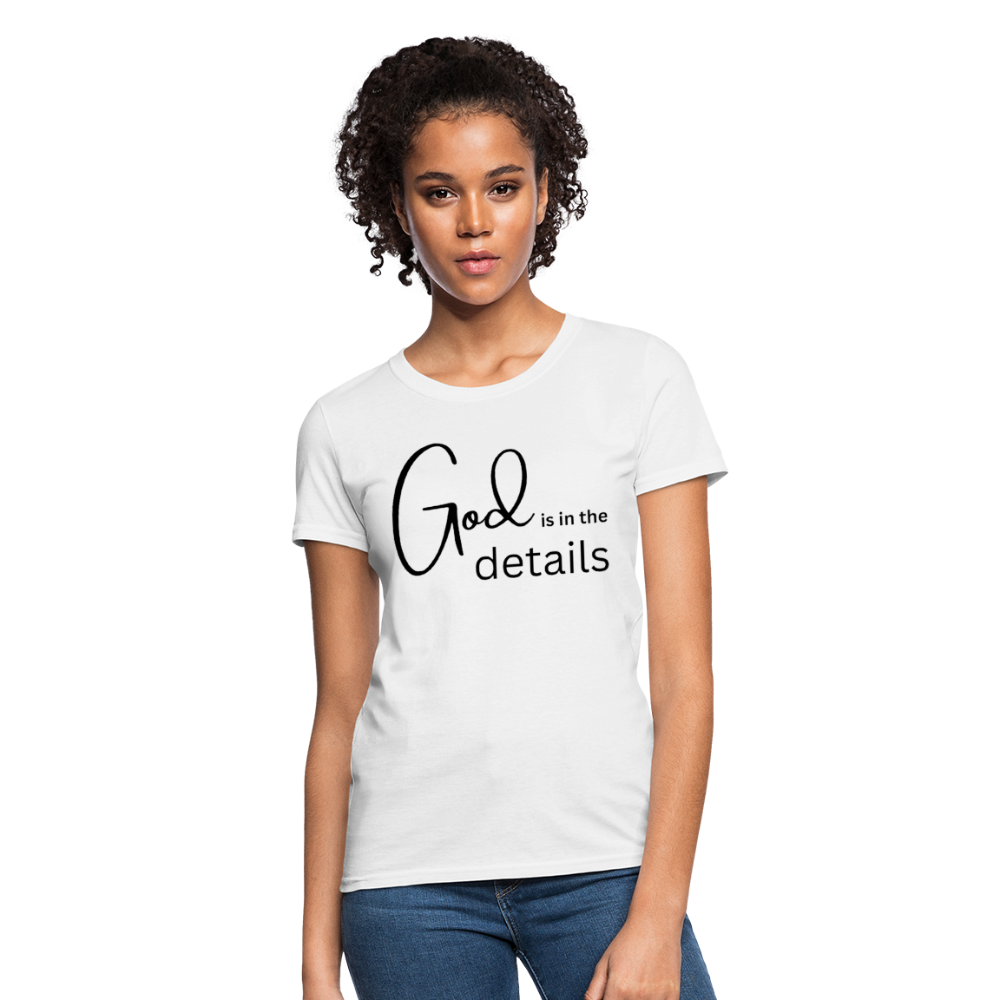 Women's T-Shirt GOD is in the details - white