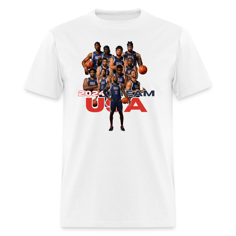 2024 Team USA Jason Tatum Lebron Unisex Classic T-Shirt - white