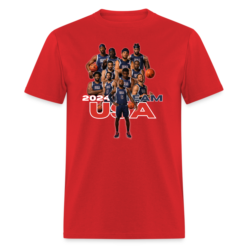 2024 Team USA Jason Tatum Lebron Unisex Classic T-Shirt - red