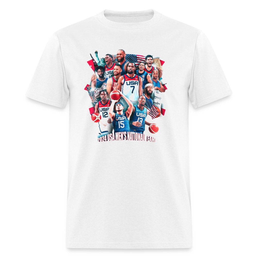 2024 Dream Team USA Mens National Team T-Shirt for the Paris Olympics T Shirt Tee Unisex - white