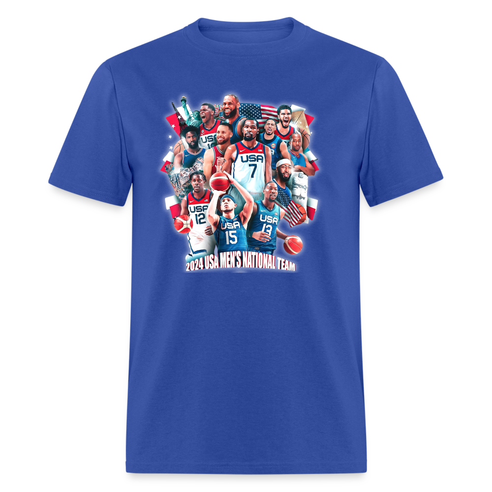 2024 Dream Team USA Mens National Team T-Shirt for the Paris Olympics T Shirt Tee Unisex - royal blue