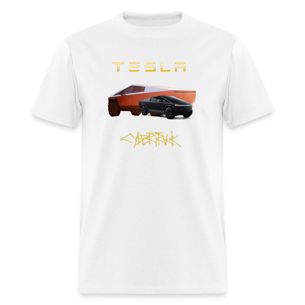 TESLA CYBER TRUCK shirt Elon Tesla shirt Tshirt Tesla Car Lover Gift Unisex TeeUnisex Classic T-Shirt - white
