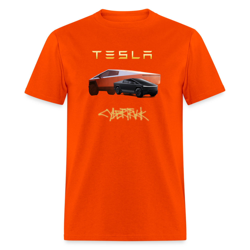 TESLA CYBER TRUCK shirt Elon Tesla shirt Tshirt Tesla Car Lover Gift Unisex TeeUnisex Classic T-Shirt - orange