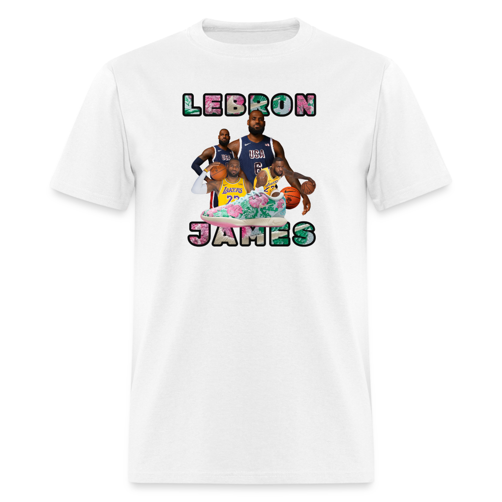 BRIGHT GREEN Lebron Shoe Unisex Classic T-Shirt - white