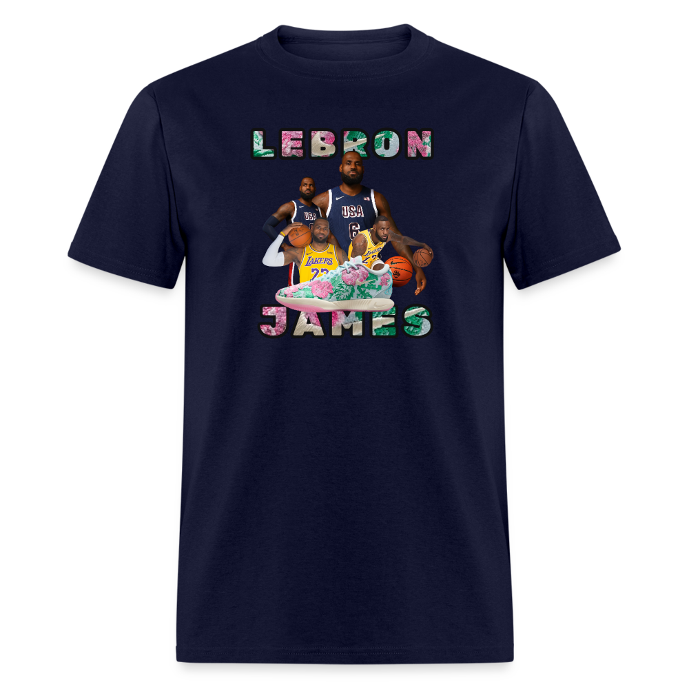 BRIGHT GREEN Lebron Shoe Unisex Classic T-Shirt - navy