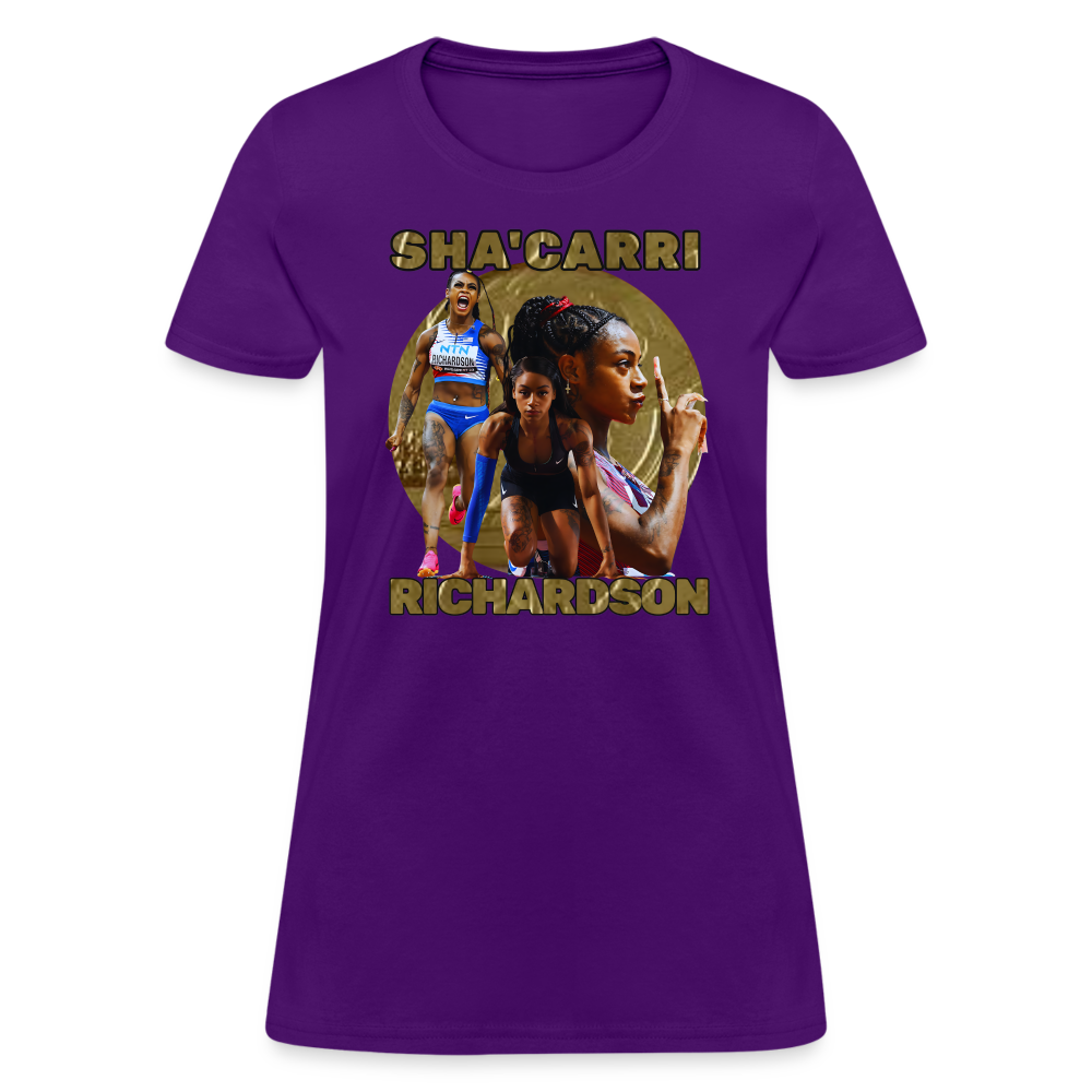 SHA'CARRI BLACK CUST Women's T-Shirt - purple