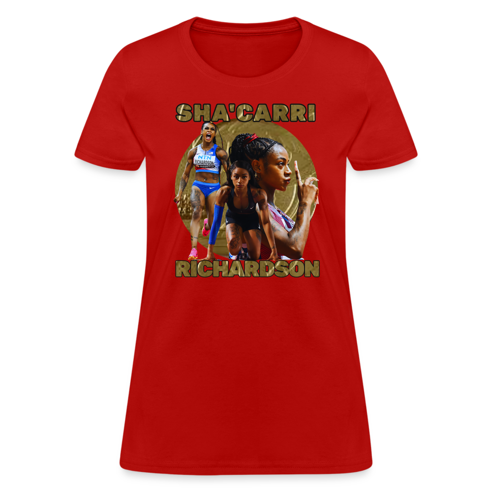 SHA'CARRI BLACK CUST Women's T-Shirt - red