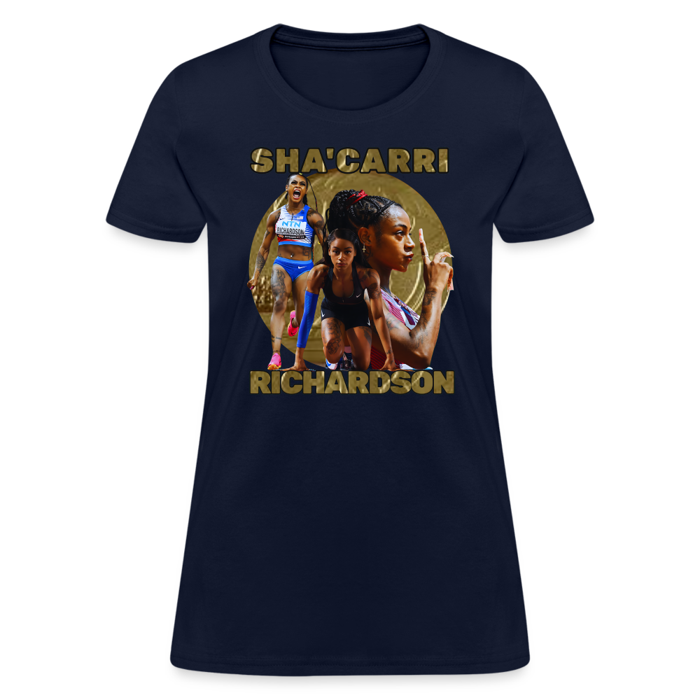 SHA'CARRI BLACK CUST Women's T-Shirt - navy