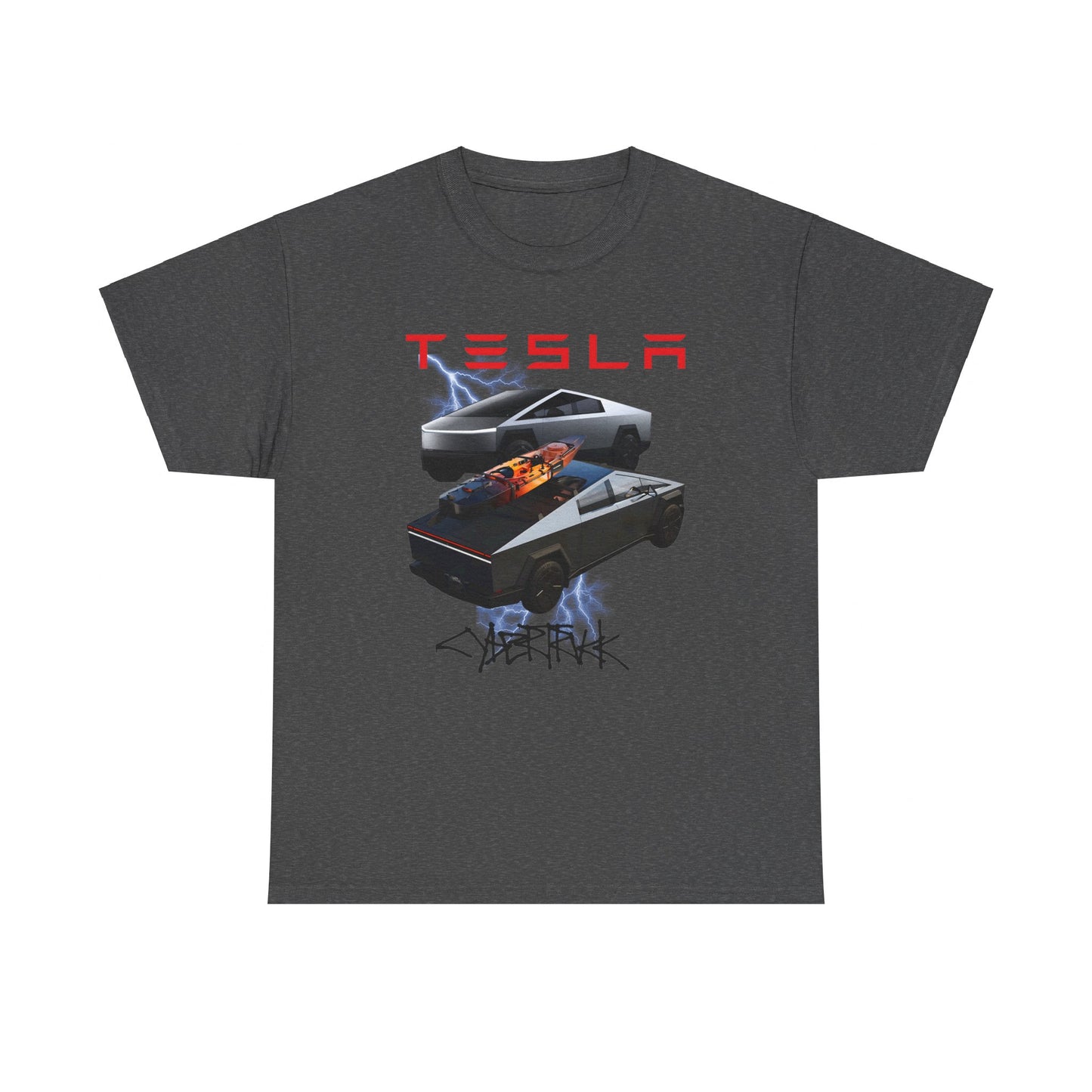 TESLA Double Truck Unisex Heavy Cotton Tee