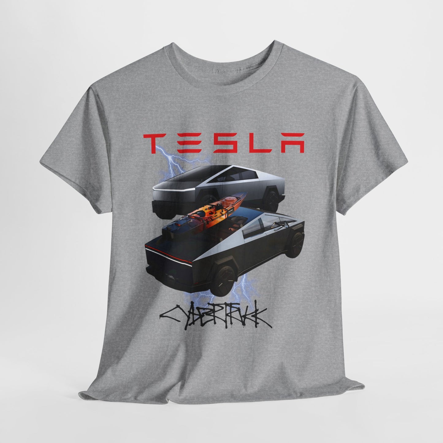 TESLA Double Truck Unisex Heavy Cotton Tee