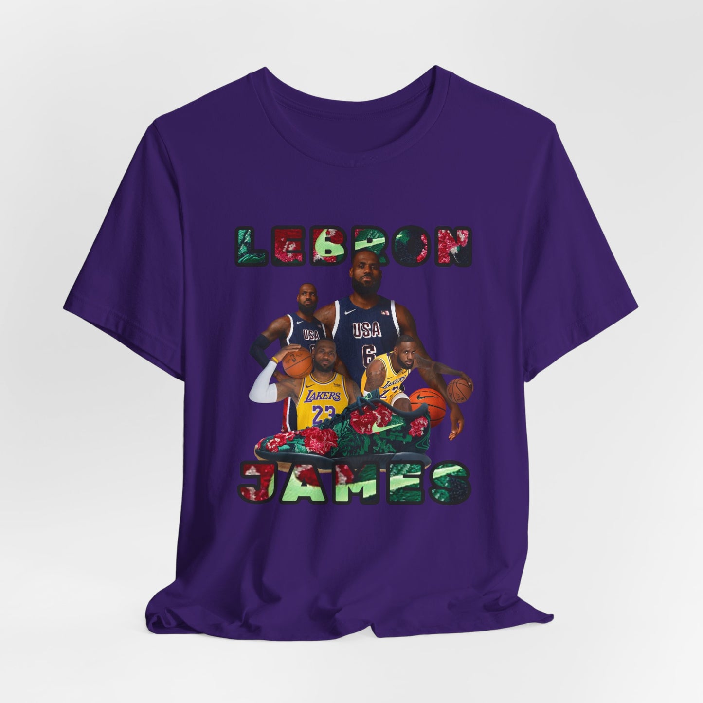 PURPLE Lebron Unisex Jersey Short Sleeve Tee