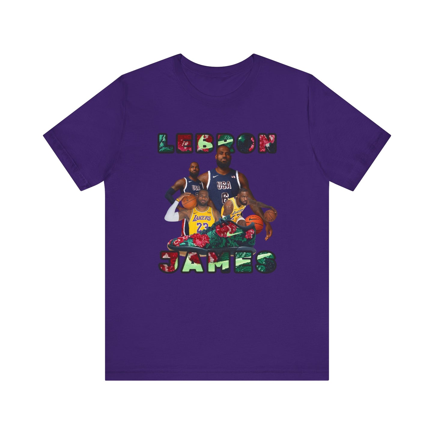 PURPLE Lebron Unisex Jersey Short Sleeve Tee