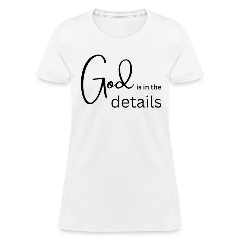 Women's T-Shirt GOD is in the details - white