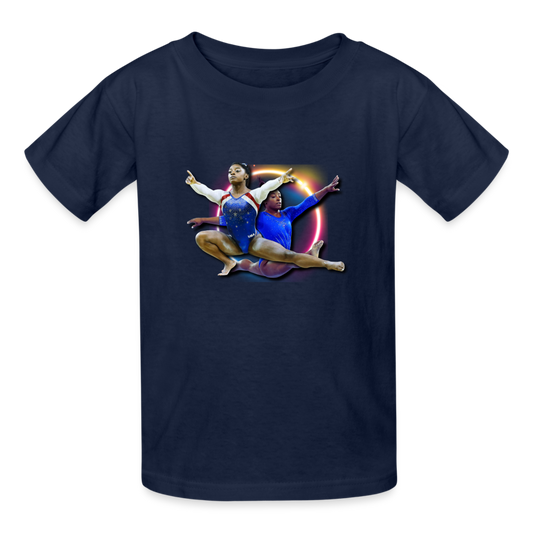 SIMIONE BILES Gildan Ultra Cotton Youth T-Shirt - navy