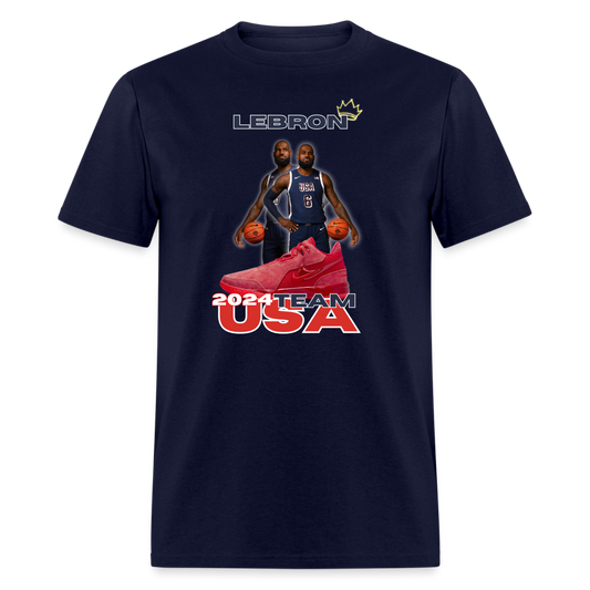 LEBRON 2024 TEAM USA Unisex Classic T-Shirt - navy