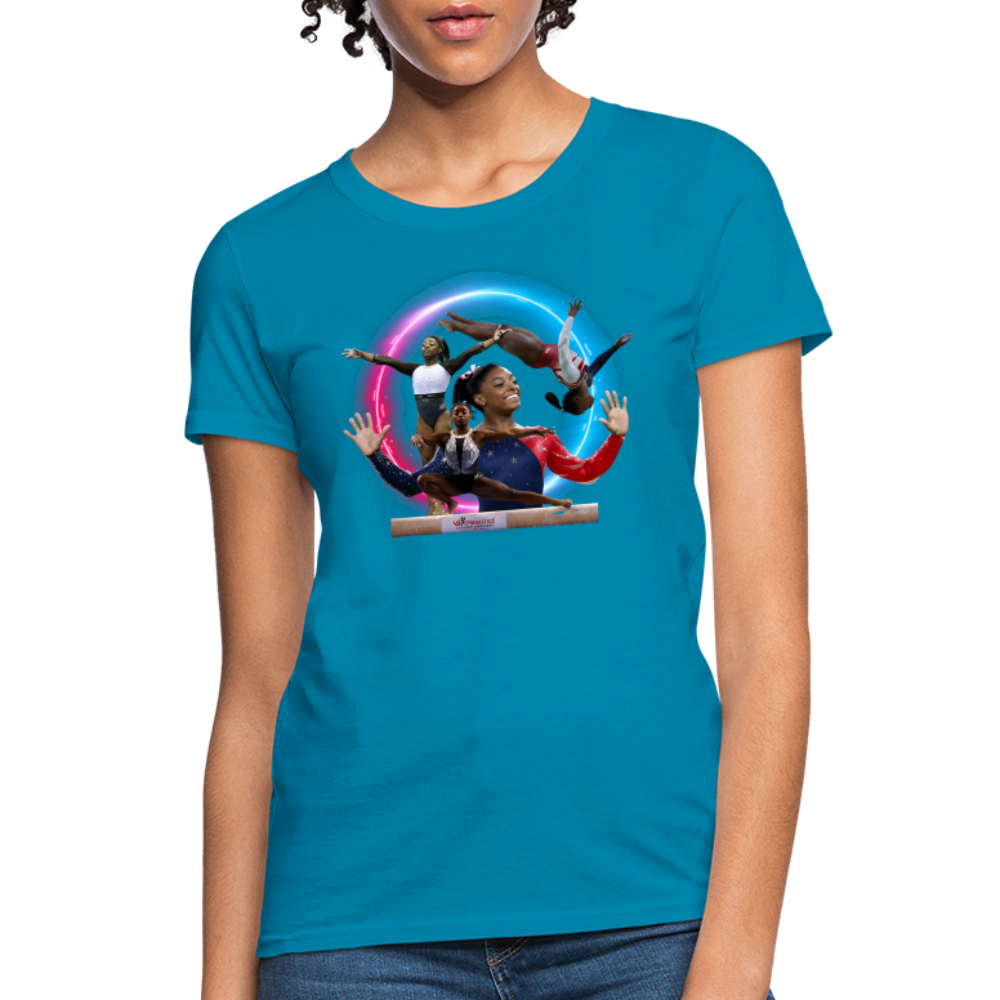 1 SIMONE BILESWomen's T-Shirt - turquoise