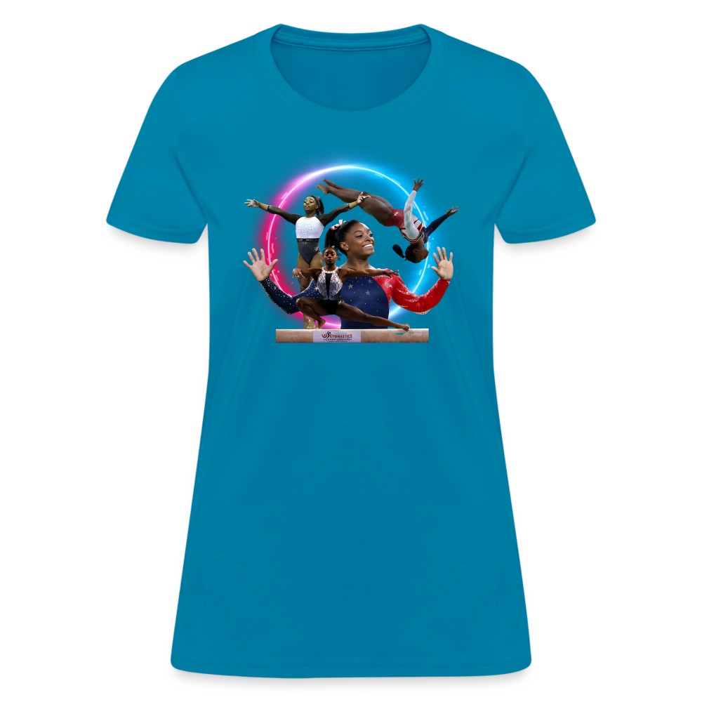 1 SIMONE BILESWomen's T-Shirt - turquoise